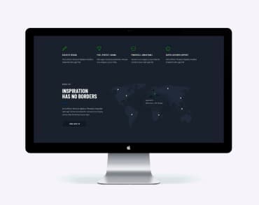 Инфографика на черном фоне монитора